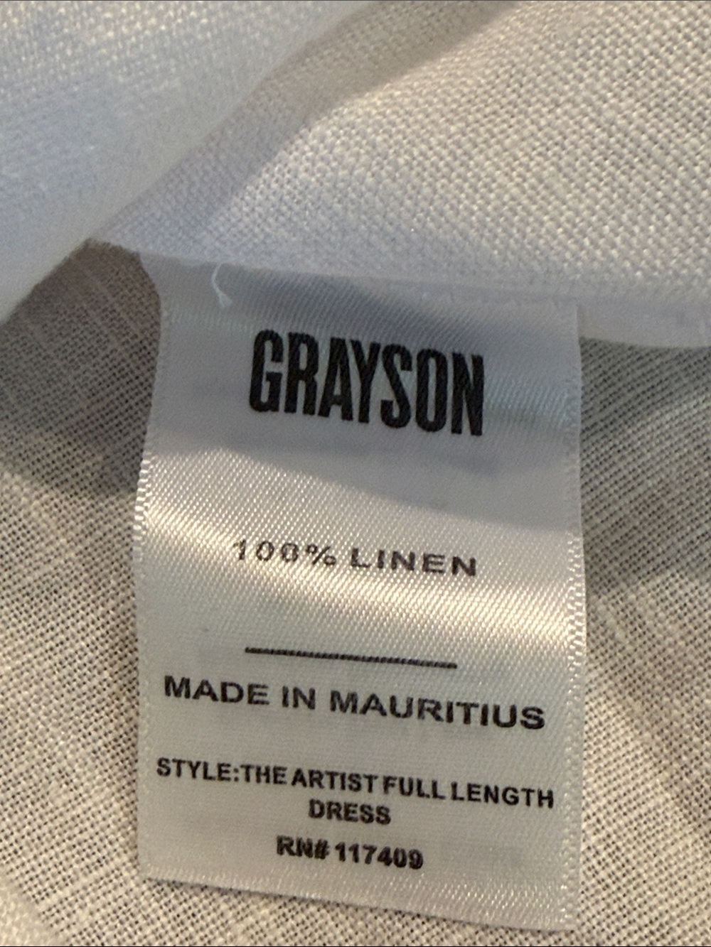 Grayson The Artist Linen Short Sleeve Shirt Midi Dress White Size Large - Picture 10 of 11